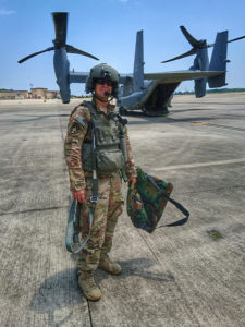 A photograph of Sean Martin, DO Sports Medicine Physician, on duty in the United States army.